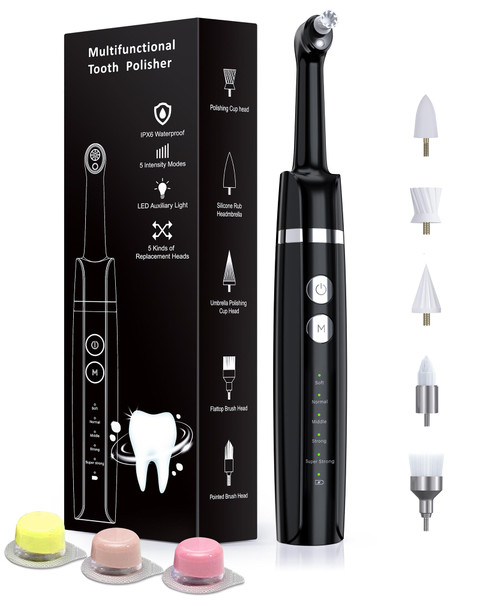 Tooth Polisher, Rechargeable Tooth Whitening Kit for Teeth Cleaning