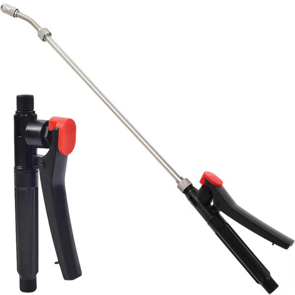VANPET Pump Action Pressure Sprayer Wand, Greenwood Backpack Sprayer Parts, 29 Inches Stainless Steel Sprayer Wand with Shut Off Valve (Pump Action Pressure Sprayer Wand)