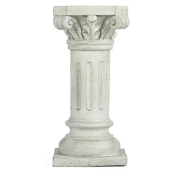 XAONIEN 26" Tall Roman Column Pedestal Stand - Heavy Duty Magnesium Oxide Garden Pedestal for Statues, Weatherproof Outdoor Pillar for Sculptures – Sturdiness Plinth Base Statue Riser