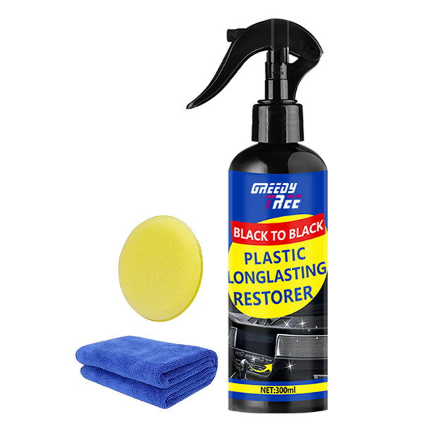 Greedy tree Ultimate Car Plastic and Trim Restorer – Back to Black Restores Faded Trim, UV Protection, Long-Lasting Ceramic Coating, Non-Greasy Formula for Interior and Exterior