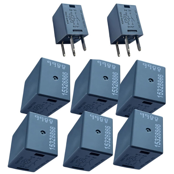 8PCS Relay 15328866– 12VDC 20A 4-Pin High-Power SPDT Relay – Multi-Use Replacement for GM, GMC, Buick, Chevy Trucks & Cars