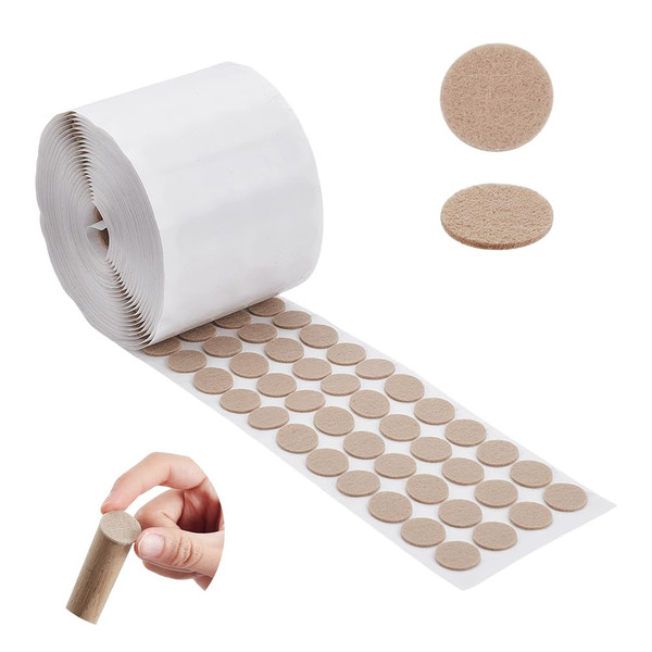 AHANDMAKER 1000 PCS Small Felt Pads 4/5" Flat Round Self-Adhesive Thick Felt Dots Felts Furniture Pads Cabinet Door Bumpers for Cabinets Table Drawers Top Items Furniture Walls Floors