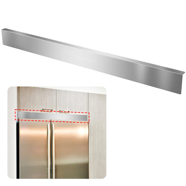 Sanbege 304 Stainless Steel Universal Gap Filler, 36'' x 3'' x 1'' Gap Cover for Kitchen Cabinet, Wall and Oven, Microwave, Fridge, Range, Hood, Cooktop (Brushed Nickel)