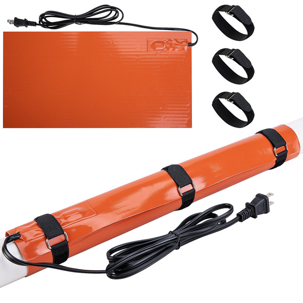 PVC Heat Blanket for 1/2 to 1-1/2 Inch, Silicone Pipe Heating Blanket