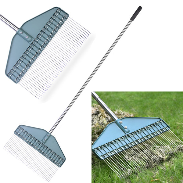 YEELOR Thatch Rake with 66 Inch Adjustable Handle