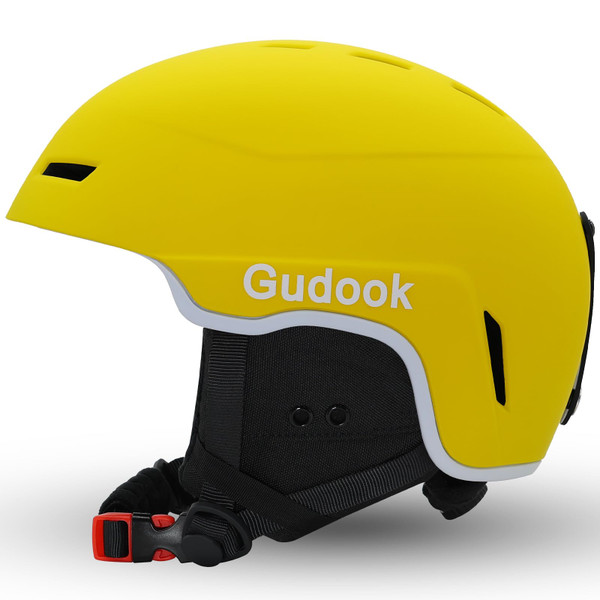 Gudook Ski Helmet for Men Women - Adult Snowboard Helmet with Ventilation System, for Snowboarding Skiing Winter Sports, Safety-Certified Snow Sport Helmets (Matte Yellow, Large)
