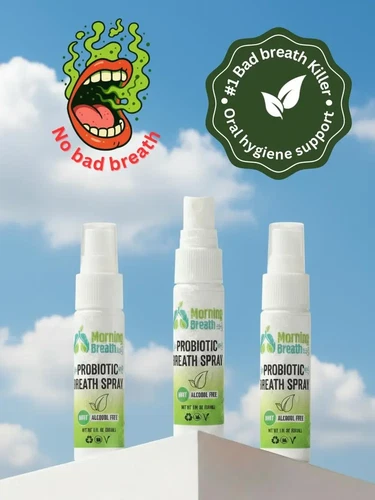 "Morning Breath Company Probiotic Breath Spray with Mint & Lactobacillus Reuteri for 24-Hour Fresh Breath, Organic Ingredients, Anti-Cavity Protection, Daily Oral Hygiene Specification: Default"