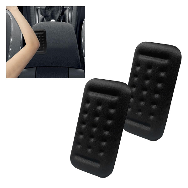 KITUREK Arm Rest Elbow Pads for Car, Car Elbow Memory Foam Rest Pads, Removable Elbow Support Pad, Universal Car Center Console Armrest Cushion for Relieve Elbow Pain (2PCS)