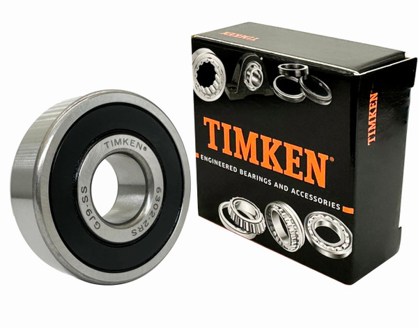 2PACK TIMKEN 6302-2RS Double Rubber Seal Bearings 15x42x13mm
