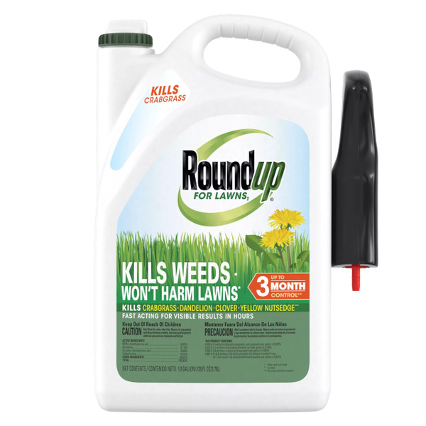Roundup for Lawns₁ Ready-to-Use with Trigger Sprayer, Tough Weed Killer for Use on Northern Grasses, 1 gal.