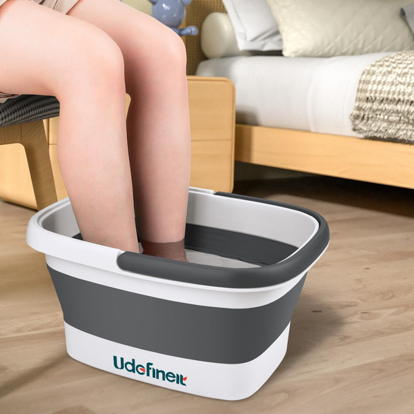 Collapsible Foot Soaking Tub, Foot Spa Bath Basin w/Acupressure Points