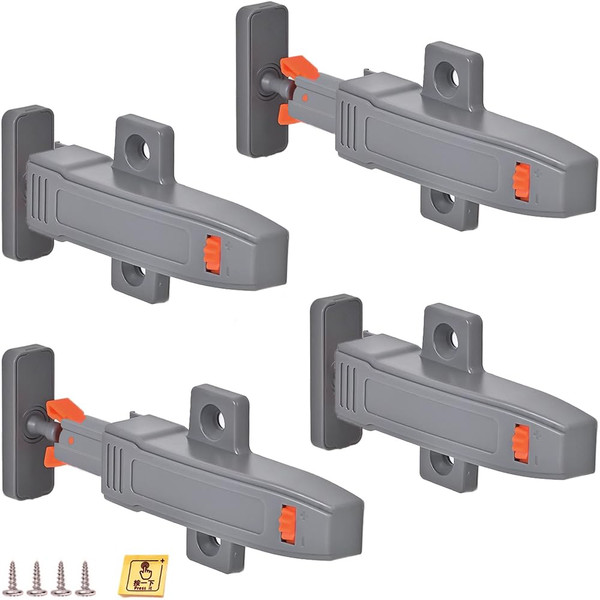 Self-Closing Push to Open Cabinet Hardware CBRIVE 4 Pack Push to Open Door Latch Heavy Duty Push Latches for Hidden Door Push Release Drawer Pull Touch Lock Tip On RV Closet Close Strong Pop Out
