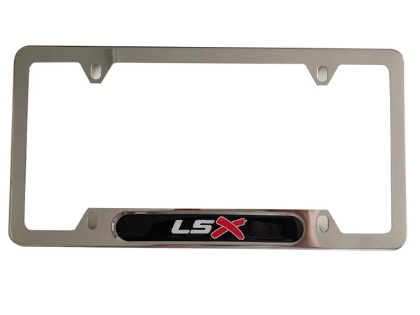 License Plate Frame Cover Holder, LSX Silver for Camaro Corvette, Truck Car Accessories 1PC