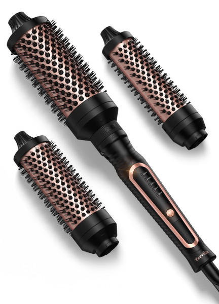 Terviiix PRO Thermal Brush Set, 3-in-1 Curling Brush