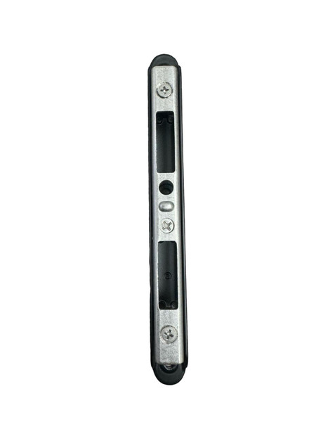 Easy Fix Hardware Black Adjustable Two-Point Striker Keeper for Sliding Glass Patio Door Mortise Lock Replacement, Wide Stainless Steel Keeper, 6-3/4" Screw Hole Centers, DL-452 Compatible, 1 Pack