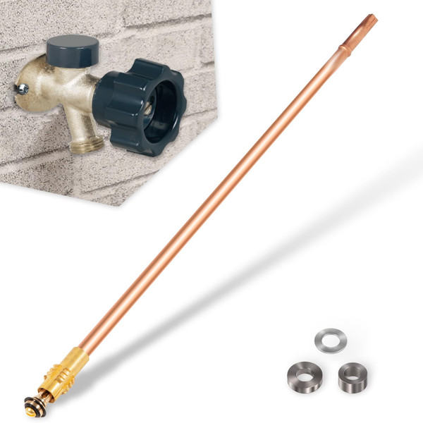 123-0095 Stem Assembly Replacement fit for Prier 500 Series Mansfield Style Wall Hydrants Sillcock, 16-inch Overall Length