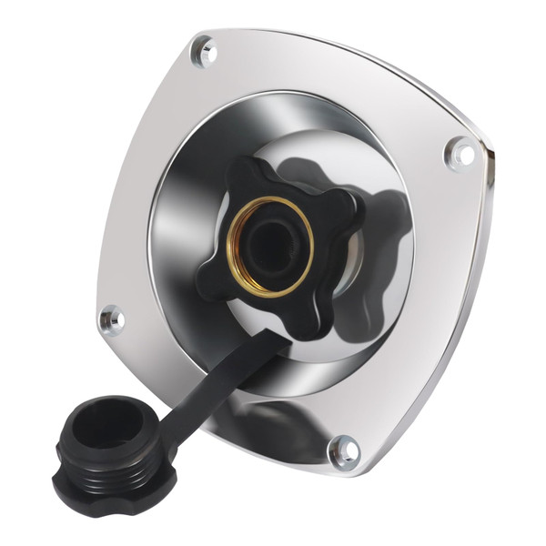 RV City Water Inlet with Pressure Reducing Valve,Chrome Water Fill Inlet Replacement with Check Valve,RV Water Inlet Connection,for Marine,Trailer,Motorhome Inlet
