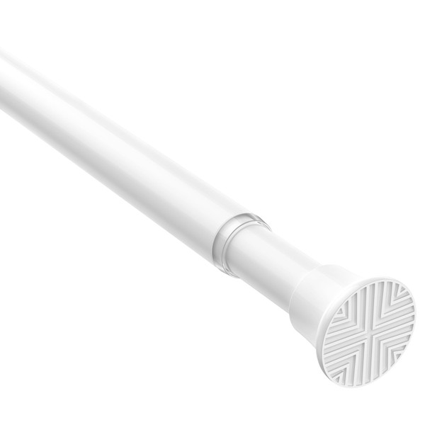 AIZESI Small Tension Rod, 18-36 Inch White,Spring Curtain Rod, No Drilling