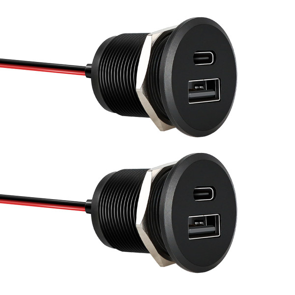 acegoo 24W USB C Car Charger, Aluminum Fast Charging 12V USB Outlet