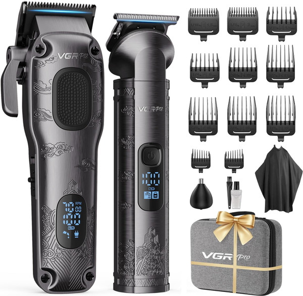 VGRPRO Hair Clippers for Men Professional, Cordless Clipper and Trimmer Set