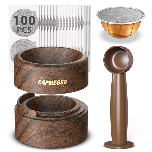 CAPMESSO Reusable Vertuo Pod Refill Kit for Nespresso with Easy Refilling