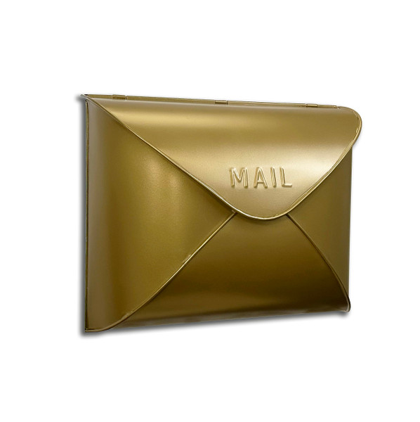 NACH Wall Mount Mailboxes, 11.5 x 9 x 4.5 inch Antique Brass Wall Mailboxes for Outside, Waterproof Mailboxes for Outside - Envelope Mailbox