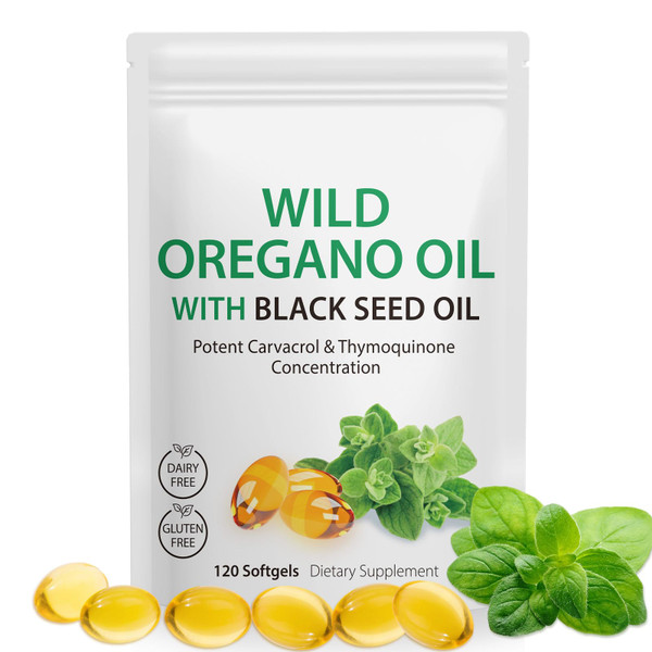 Oil of Oregano Softgels, 2 in 1 Formulated Oil of Oregano-120 Count