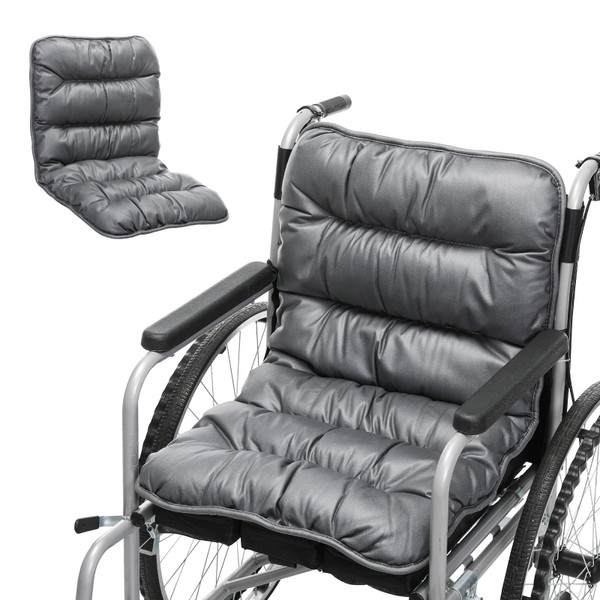 JFMkaer Wheelchair Cushion for Elderly, 17''x17'' Wheelchair Seat Cushion for Pressure Relief, Anti-Slip Seat and Back Support for Seniors Adults, Wheelchair Accessories for Seniors