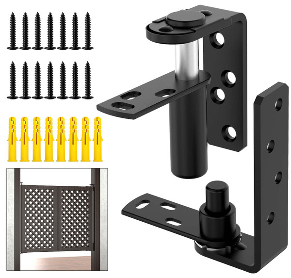 MeBantoo Heavy-Duty Self Closing Saloon Door Hinges, 1 Pack Black, Large