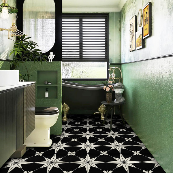 Peel and Stick Floor Tile 20 Pcs Floor Tile Stick Waterproof 11.81 X11.81