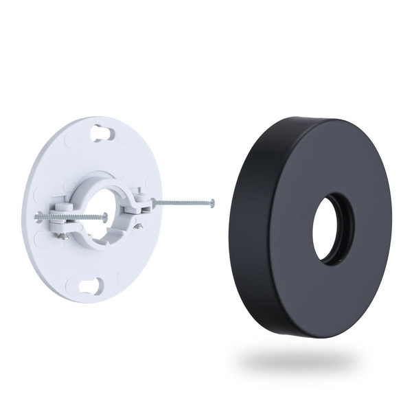 RAINREVIVE Chrome Shower Arm Flange, Shower Arm Stabilizer Bracket and Flange Cover Plate