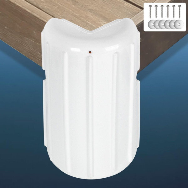 BALAVA Dock Corner Bumper,Dock Fenders Bumper,Marine Dock Bumpers,Inflatable Dock Protection Boat Dock Bumpers Corner Dock Bumpers for Docking Includes Mounting Hardware（White）