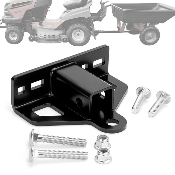 1-1/4" Bolt-On Receiver Tube, Universal Trailer Hitch Adapter with Carbon Steel, Pintle Hitch Receiver for Zero Turn Mower Golf Cart Tractors, Towing Hitch Extender Supports up to 7,000 pounds