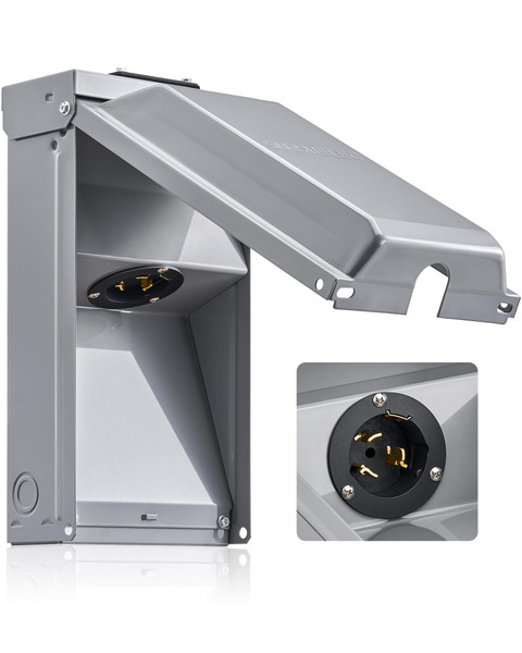 SURAIELEC 50 Amp Generator Power Inlet Box, 120/240V Inlet Box