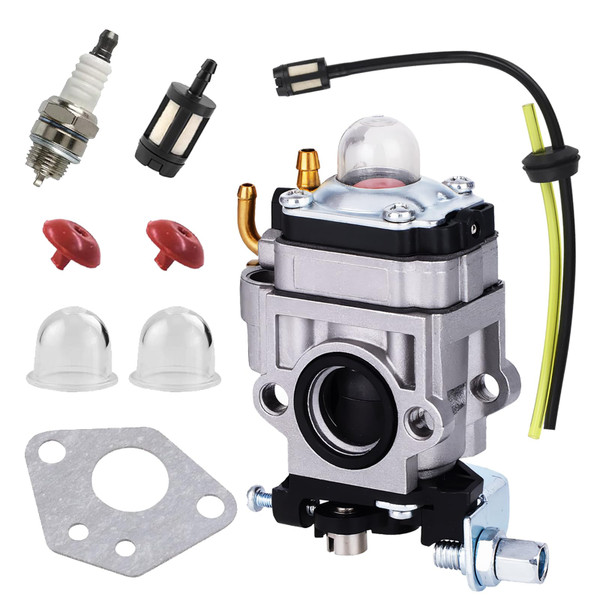 63022 Carburetor for Harbor Freight 52cc 2HP Predator Earth Auger 63022 with Primer Bulbs Spark Plug Gasket Fuel Line Carb Kit, Replace 63022 56257 57341