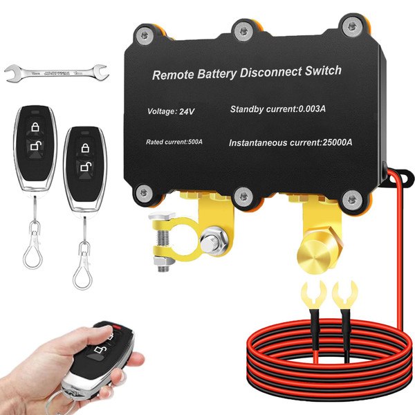 Heart Horse Remote Battery Disconnect Switch 24V 500A Kill Switch for Car