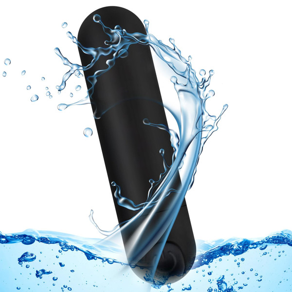 Kverg Handheld Electric Back Massager - Mini Waterproof&Rechargeable Handheld Deep Tissue Neck Black