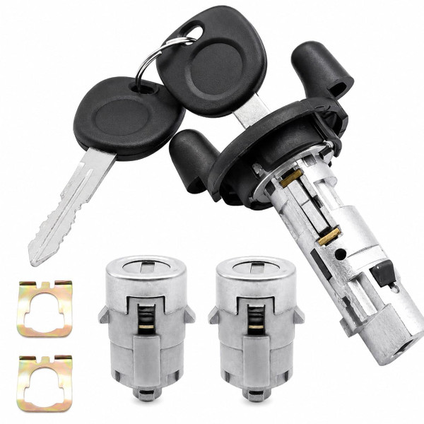Ignition Switch Lock Cylinder and Pair Front Door Lock Cylinder with Keys