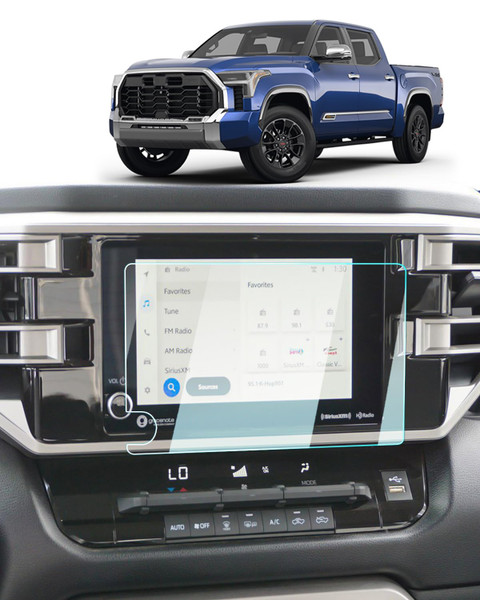 For 2025 2026 Toyota Tundra Screen Protector - 2022- 2025 2026 Tundra Accessories (SR/SR5) 9H Tempered Glass 8 Inch Navigation Touch Screen Anti-Scratch Reduce Fingerprints High Sensitivity HD Clear