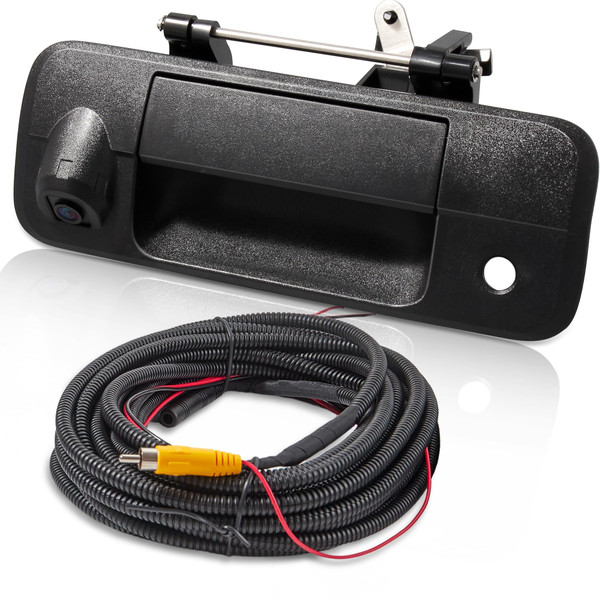 EWAY Tailgate Handle Backup Camera for Toyota Tundra 2007-2013 Rear View Reverse Camera Tailgate Liftgate Latch Handle with Keyhole, Replacement Kit Replaces# 69090-0C040, 690900C040, 81213