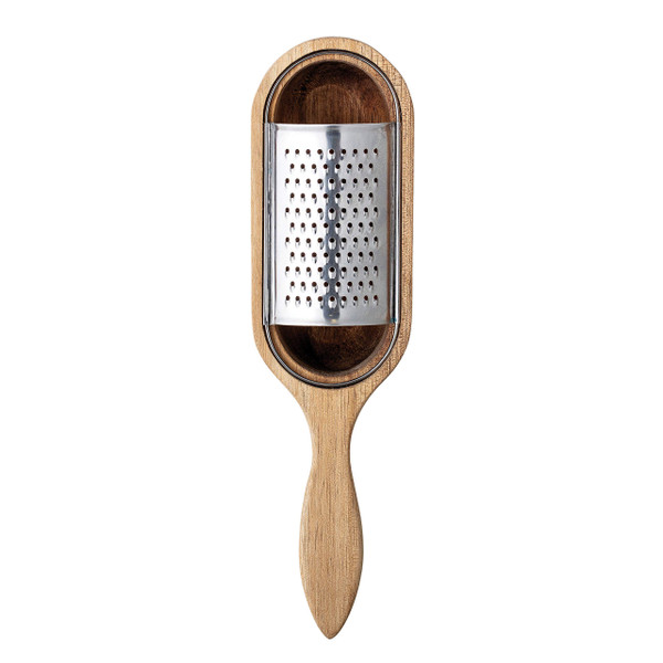 Bloomingville Acacia Wood & Stainless Steel Cheese Grater