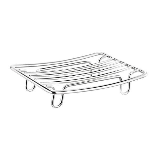 Stainless Steel Wire Bar Soap Dish, Draining Sponge Holder, Countertop Soap Stand for Shower, Bathtub, Kitchen