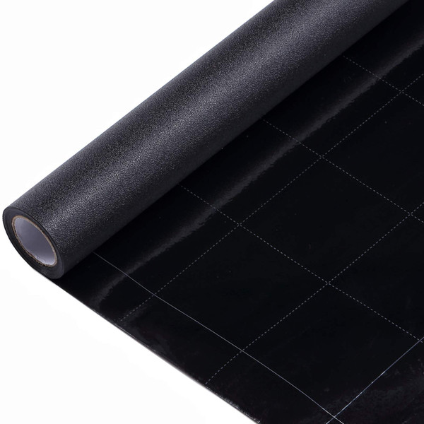 VELIMAX Static Cling Total Blackout Window Film Privacy Room Darkening Window Tint Black Window Cover 100% Light Blocking No Glue (17.7 x 118 inches)