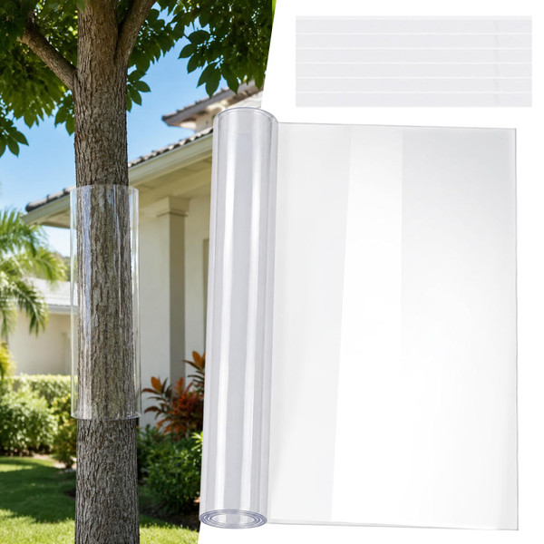 78.7" Squirrel Baffle for Tree Trunk Guard Wrap with 6 Adhesive Tapes