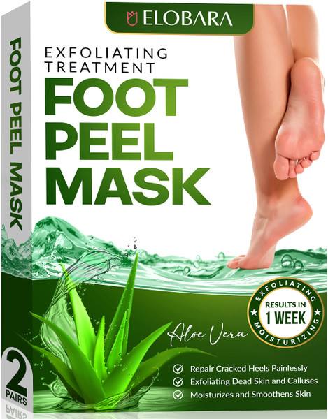 Foot Peel Mask Callus Remover: 2 Pack Exfoliating Foot Mask Foot Scrubber Dead Skin Remover Get Baby Soft Feet with Our Foot Mask Treatment