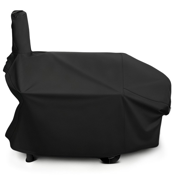 i COVER 66 Inch Offset Smoker Cover, 600D Pellet Grill Cover, Heavy Duty BBQ Smoker Cover, Waterproof Patio Outdoor Canvas Barbecue Cover for Landmann Brinkmann Charbroil Chargriller