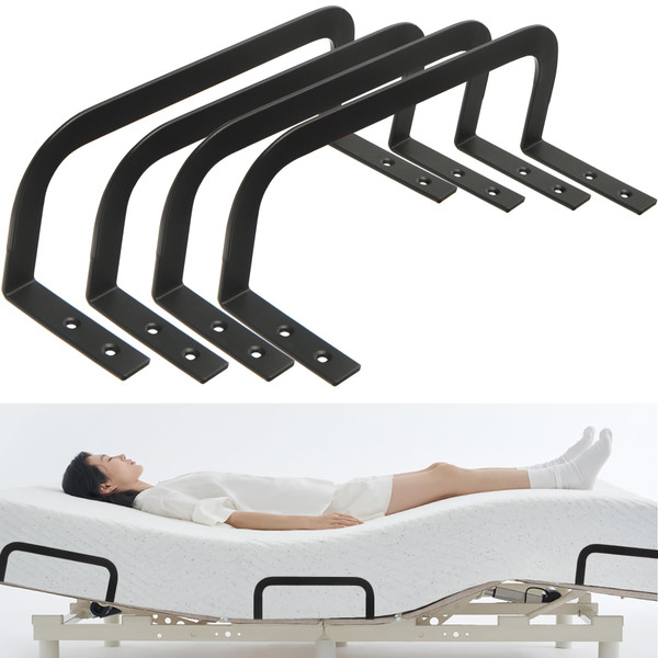 KOXHERO Mattress Retainer Bar Bracket (H3.5) 4Pcs- Keeps Mattress from Sliding on Platform Beds, Adjustable Beds, RV & Camper Mattresses - Slide Stopper Rails