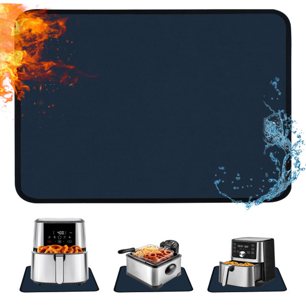 TOHONFOO Heat Resistant Mats for Countertop & Air Fryer, 24x16 in, Blue