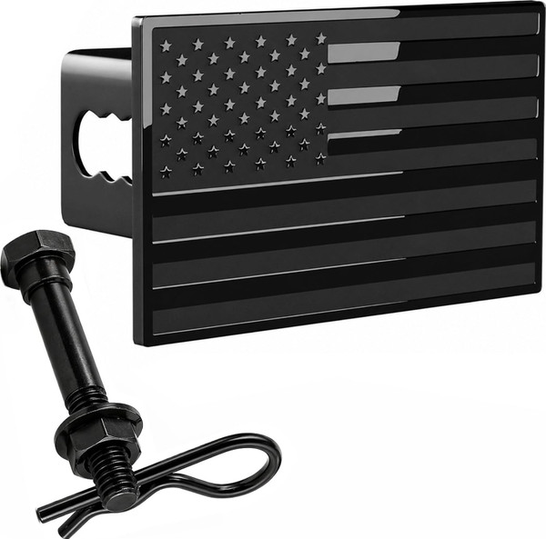 2" American Flag Metal Trailer Hitch Cover