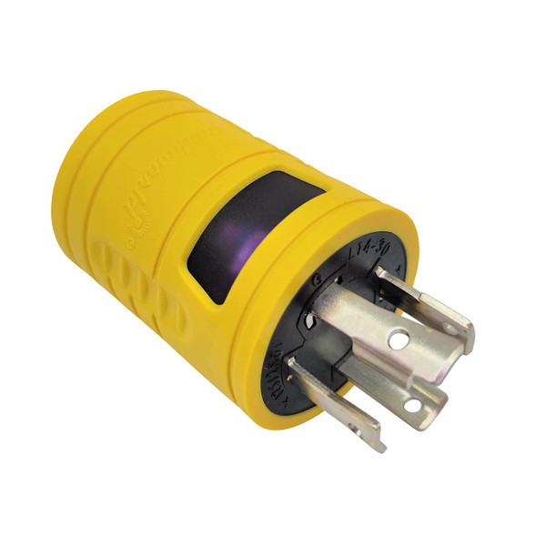 Parkworld 884913 30 AMP Generator Adapter 4-Prong Locking L14-30P Plug to 3-Prong Locking L5-30R Receptacle Output 125 Volt